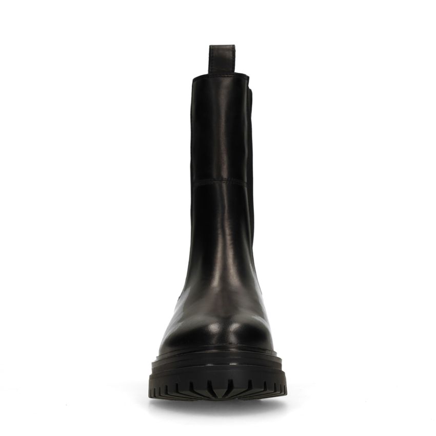 Zwarte leren chelsea boots