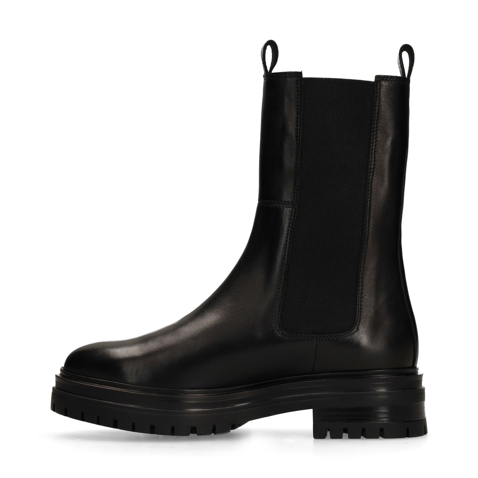 Zwarte leren chelsea boots