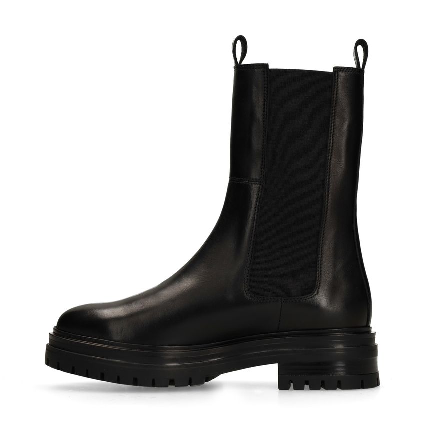 Zwarte leren chelsea boots