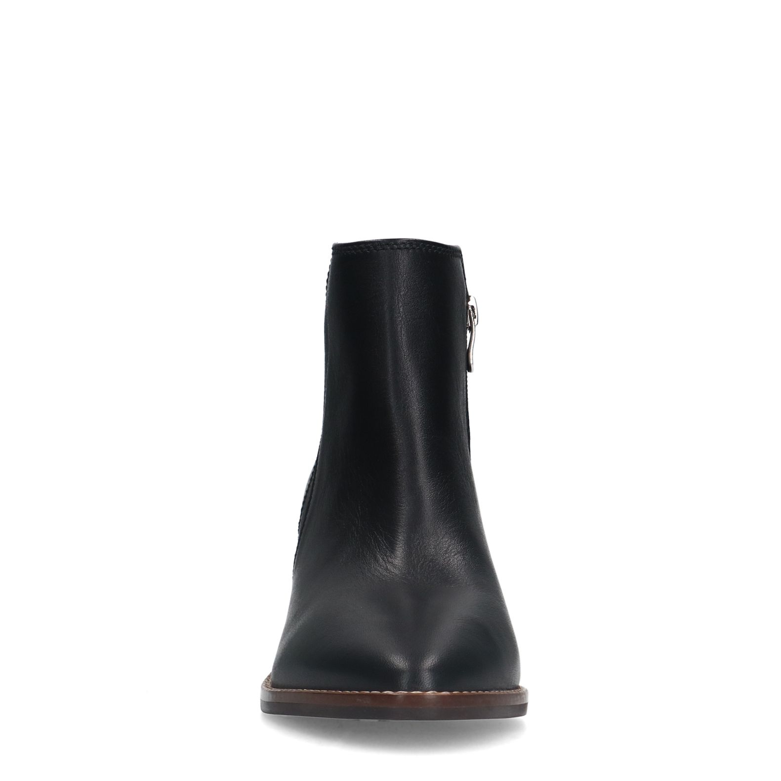Schwarze Lederstiefeletten
