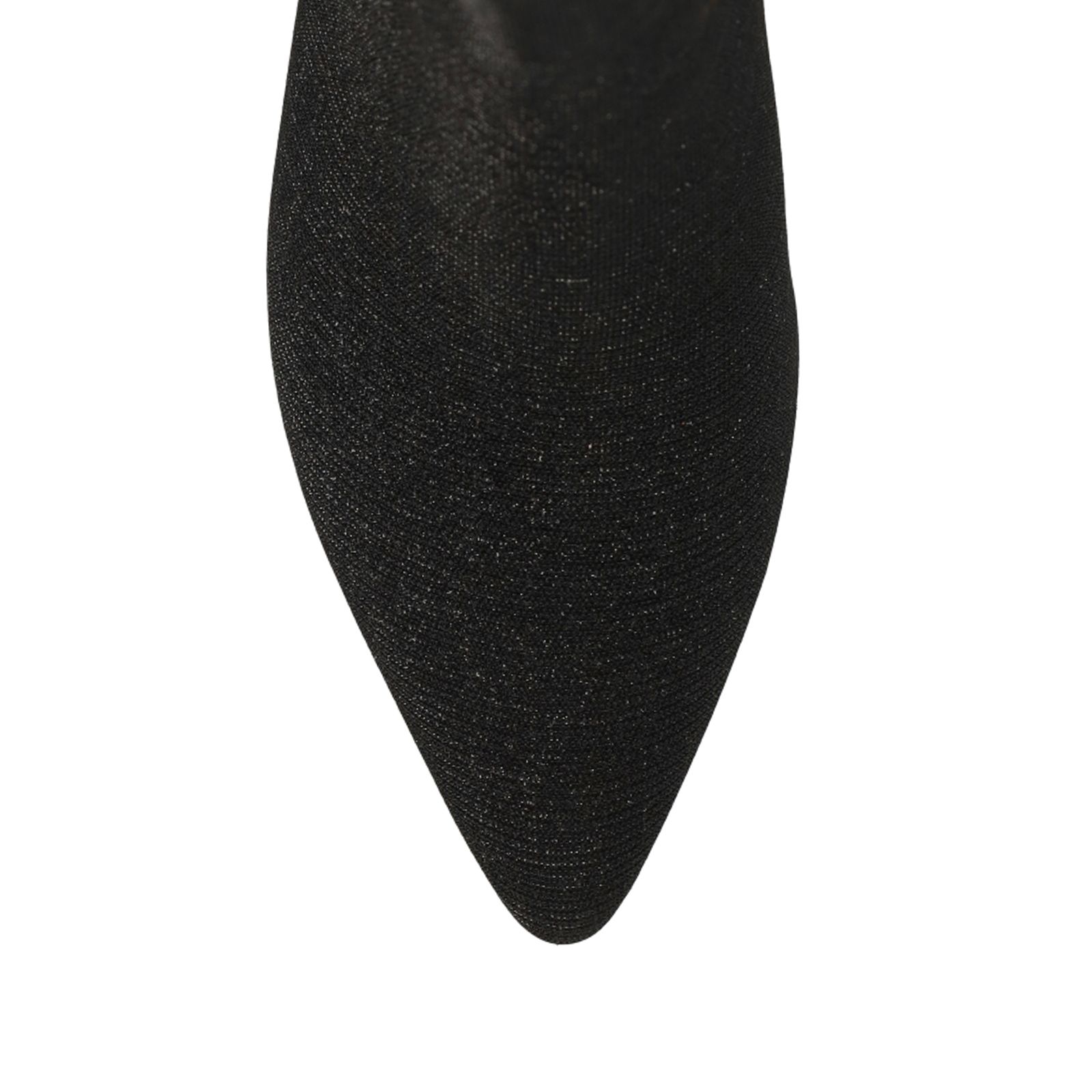 Schwarze Glitzer-Stiefeletten mit Absatz