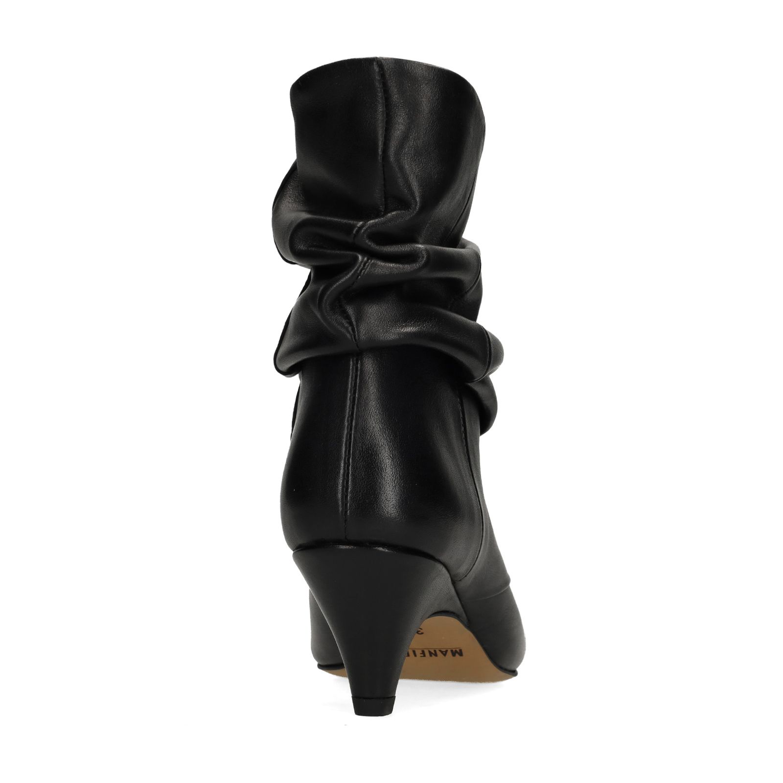 Schwarze Slouchy Boots aus Leder