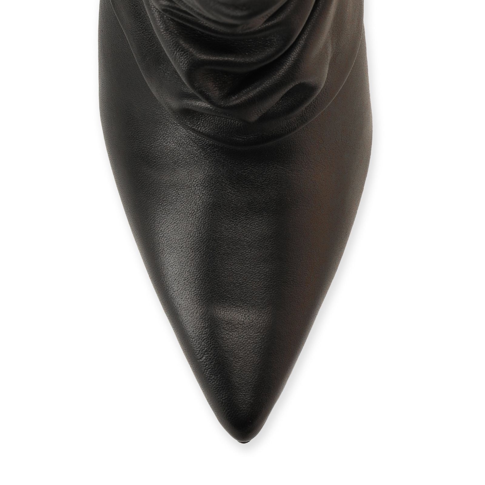Schwarze Slouchy Boots aus Leder