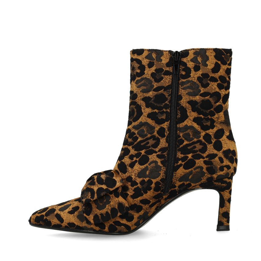 Leopard enkellaarsjes met hak