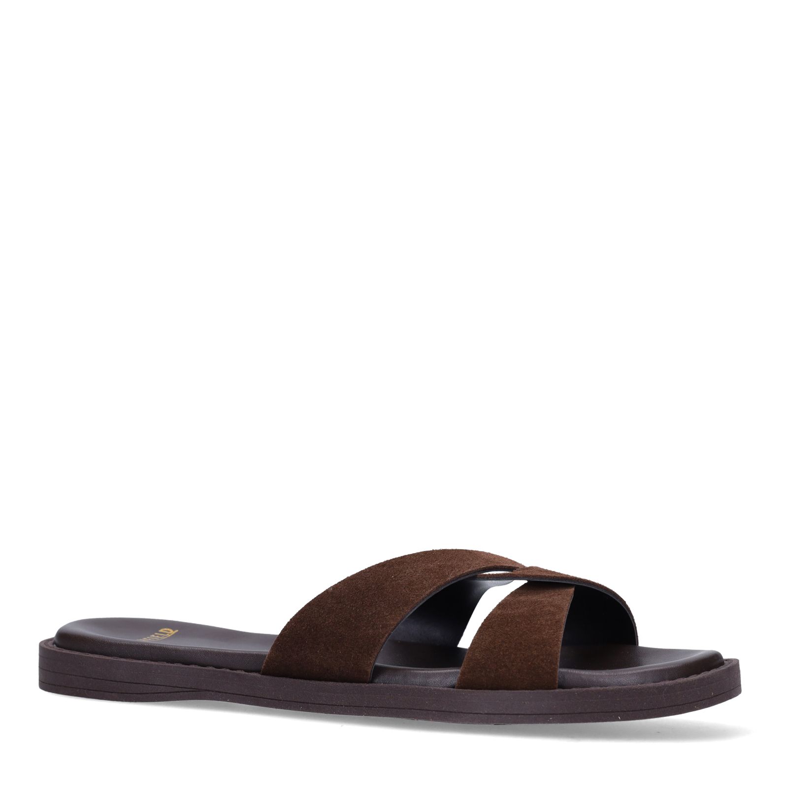 Bruine fluwelen slippers