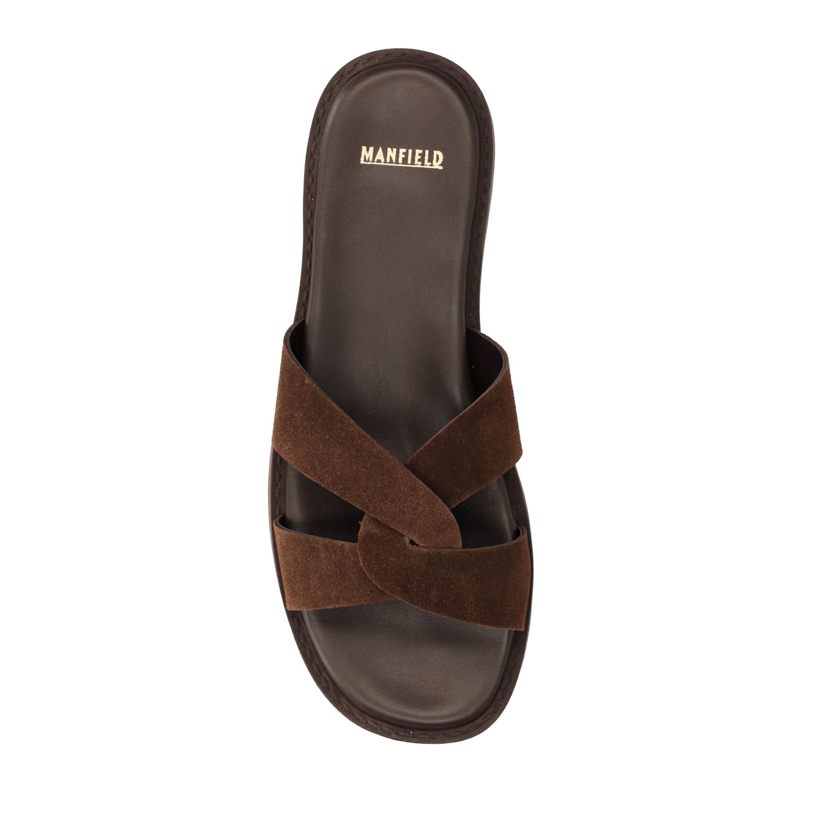Bruine fluwelen slippers