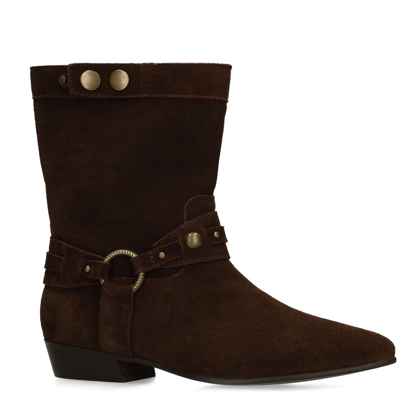 Braune Western Boots aus Veloursleder