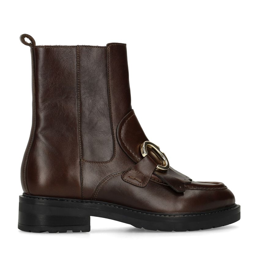 Braune Lederstiefeletten