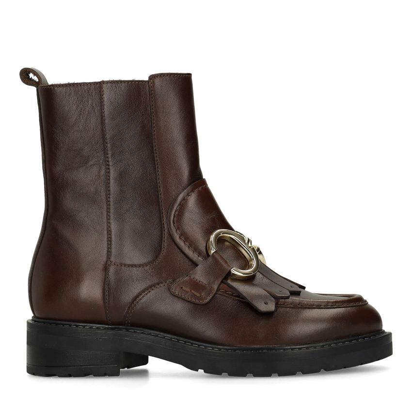 Braune Lederstiefeletten