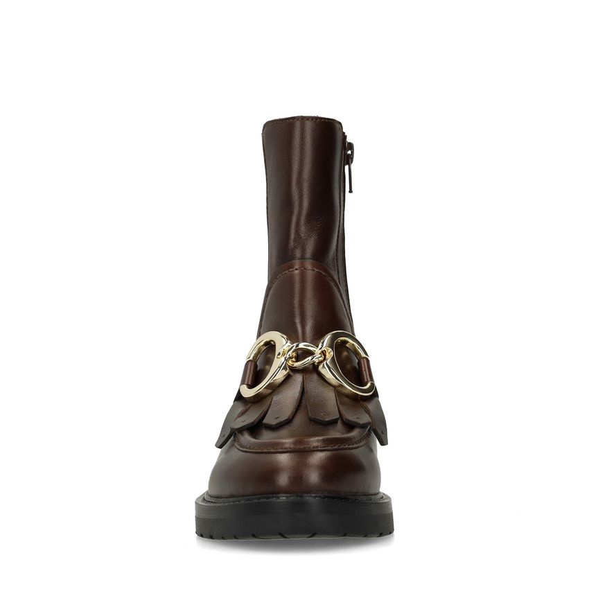 Braune Lederstiefeletten
