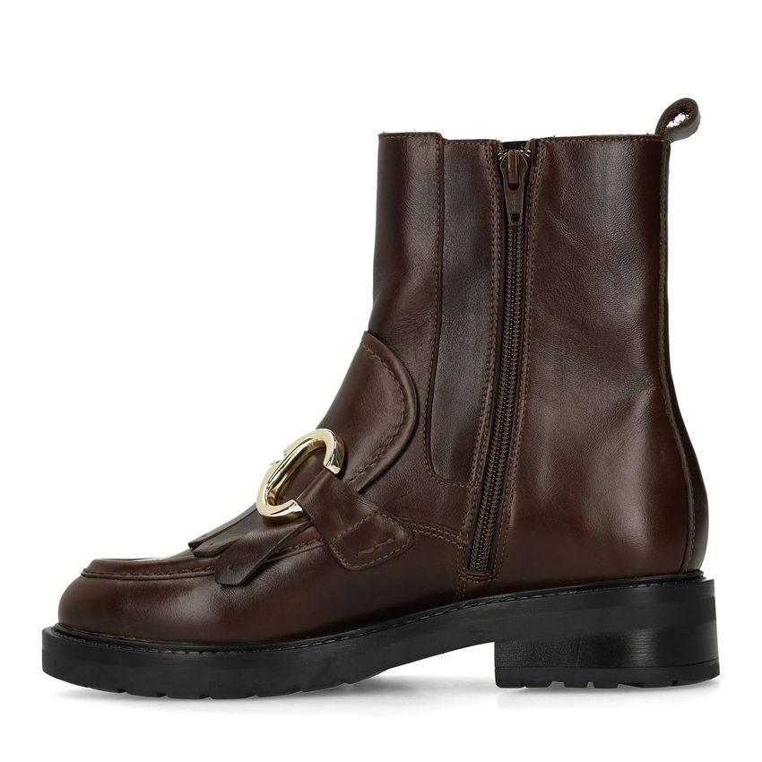 Braune Lederstiefeletten