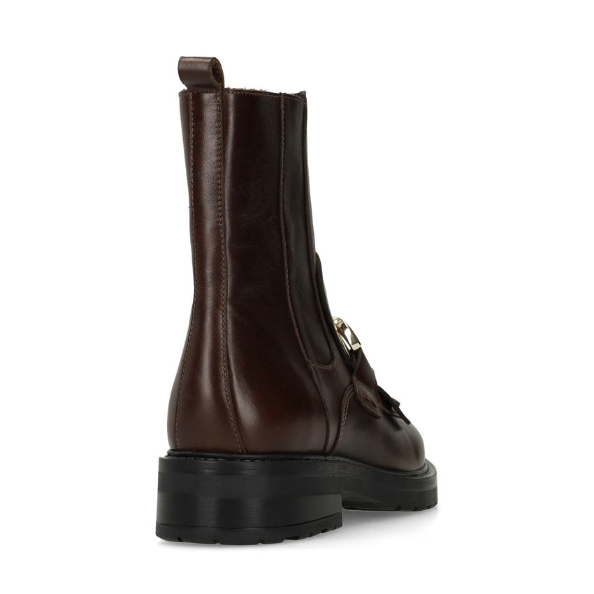 Braune Lederstiefeletten