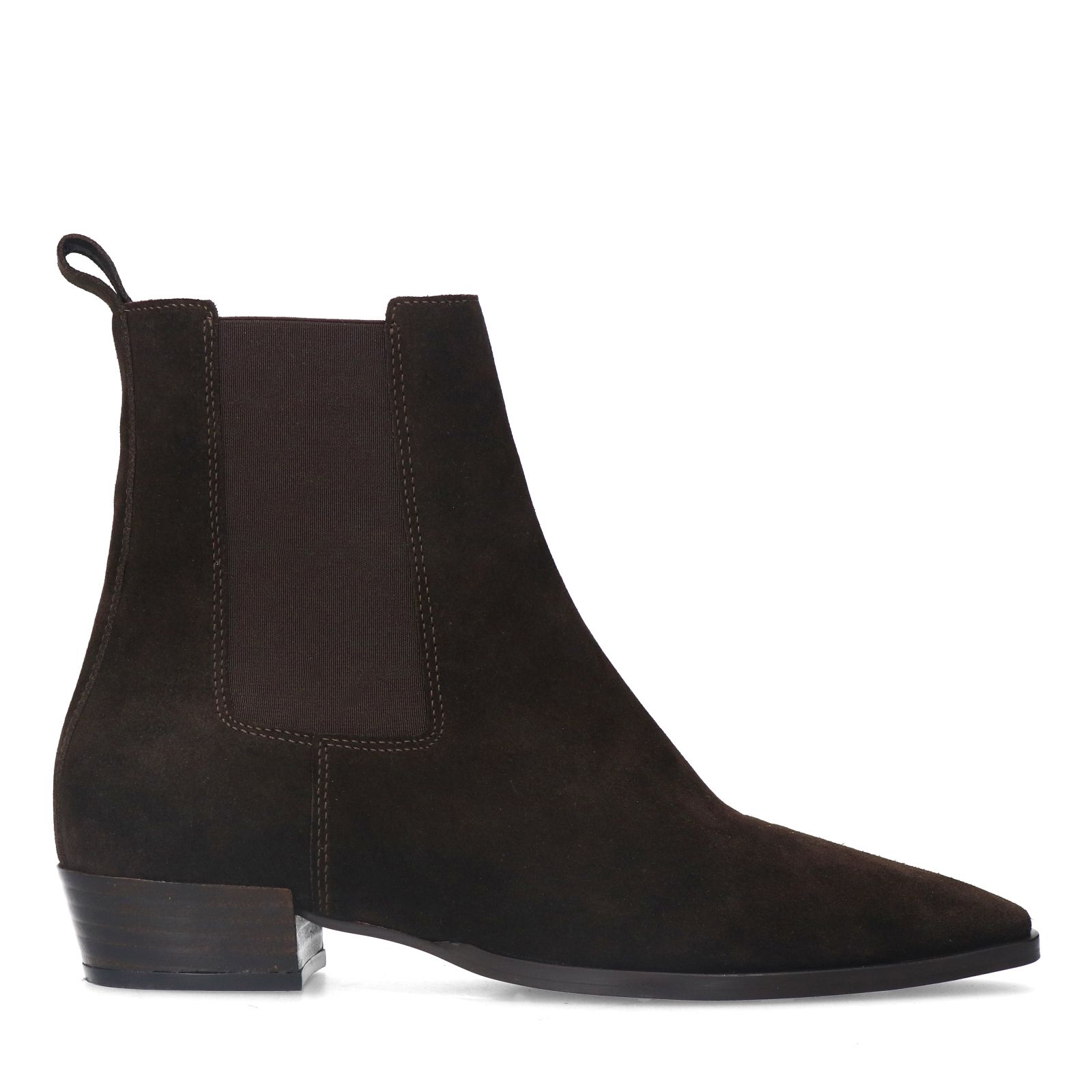 Braune Chelsea Boots aus Veloursleder