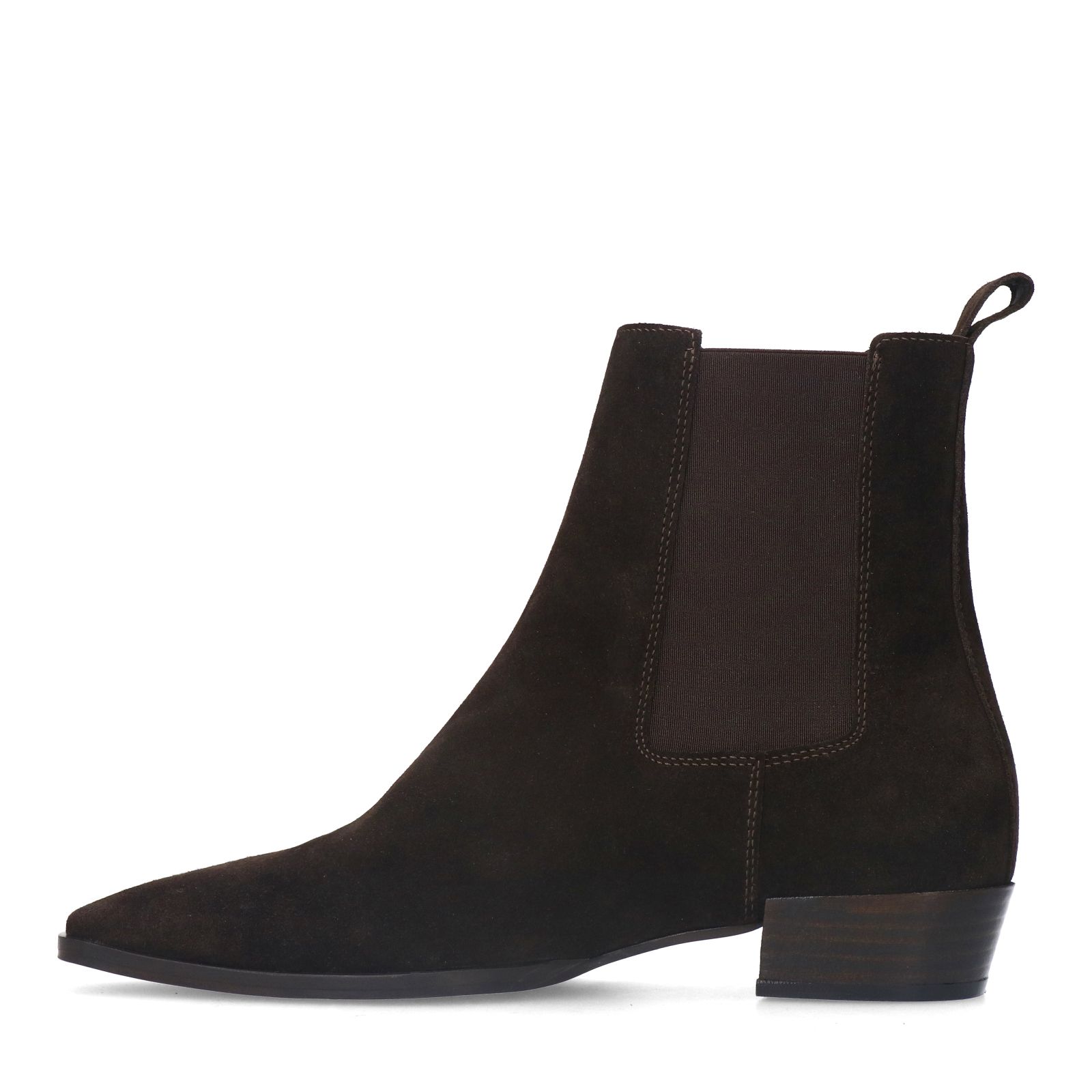 Braune Chelsea Boots aus Veloursleder
