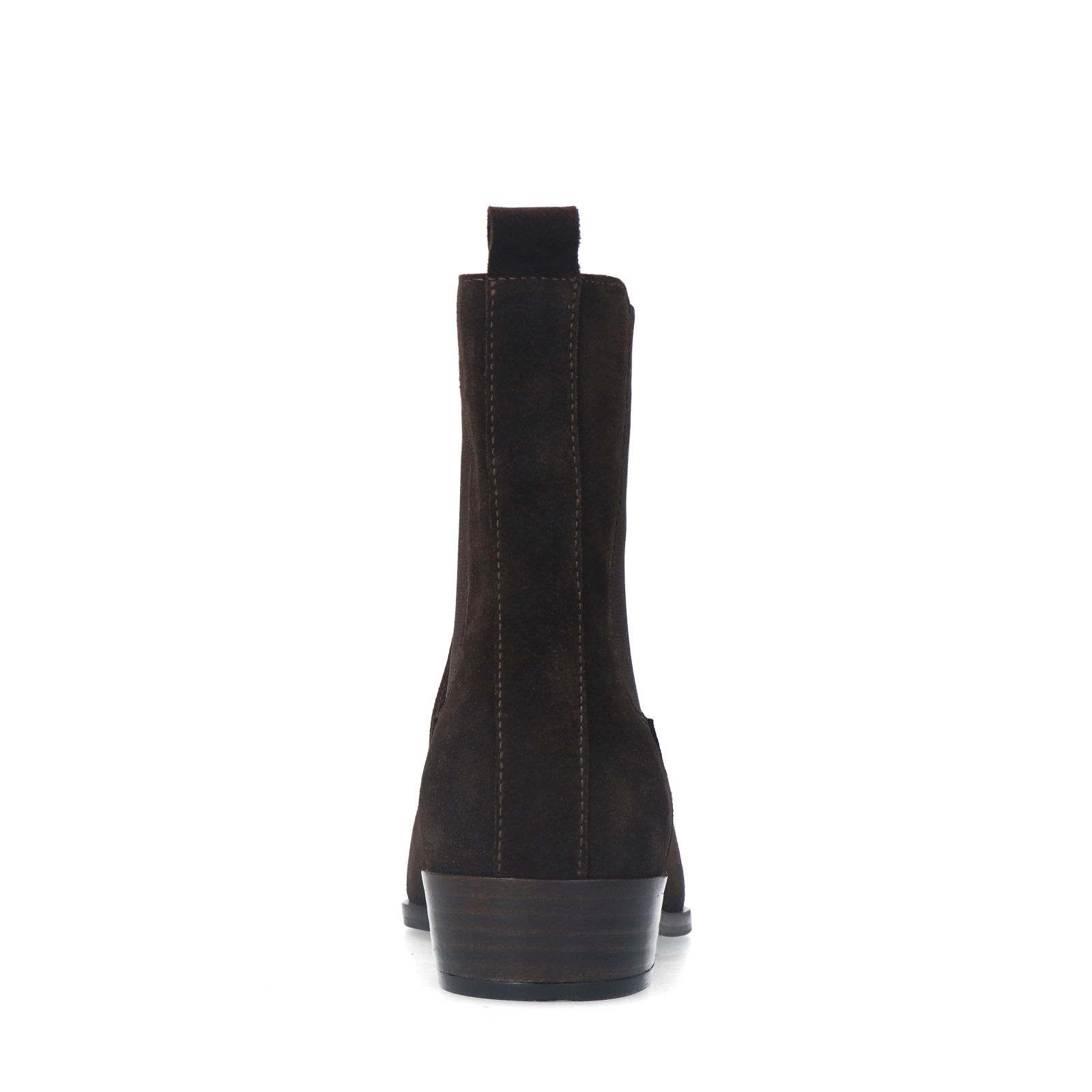 Braune Chelsea Boots aus Veloursleder