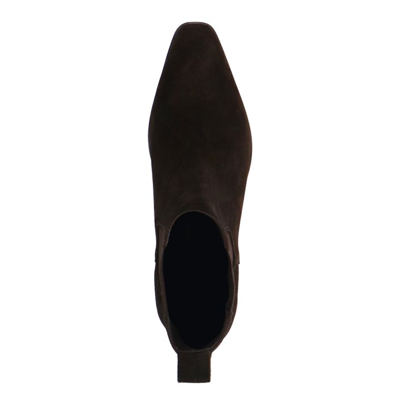 Braune Chelsea Boots aus Veloursleder