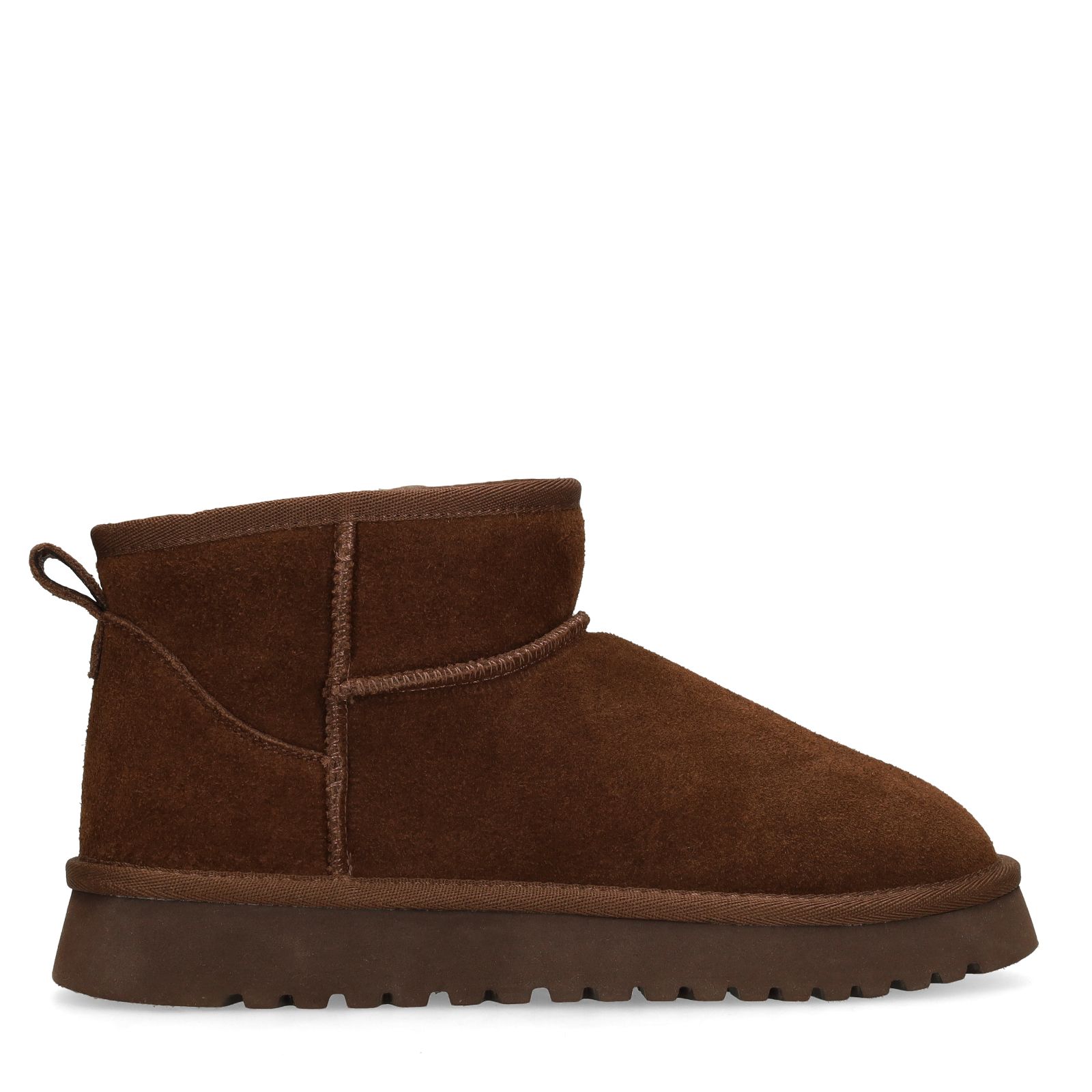 Dunkelbraune Veloursleder-Snowboots