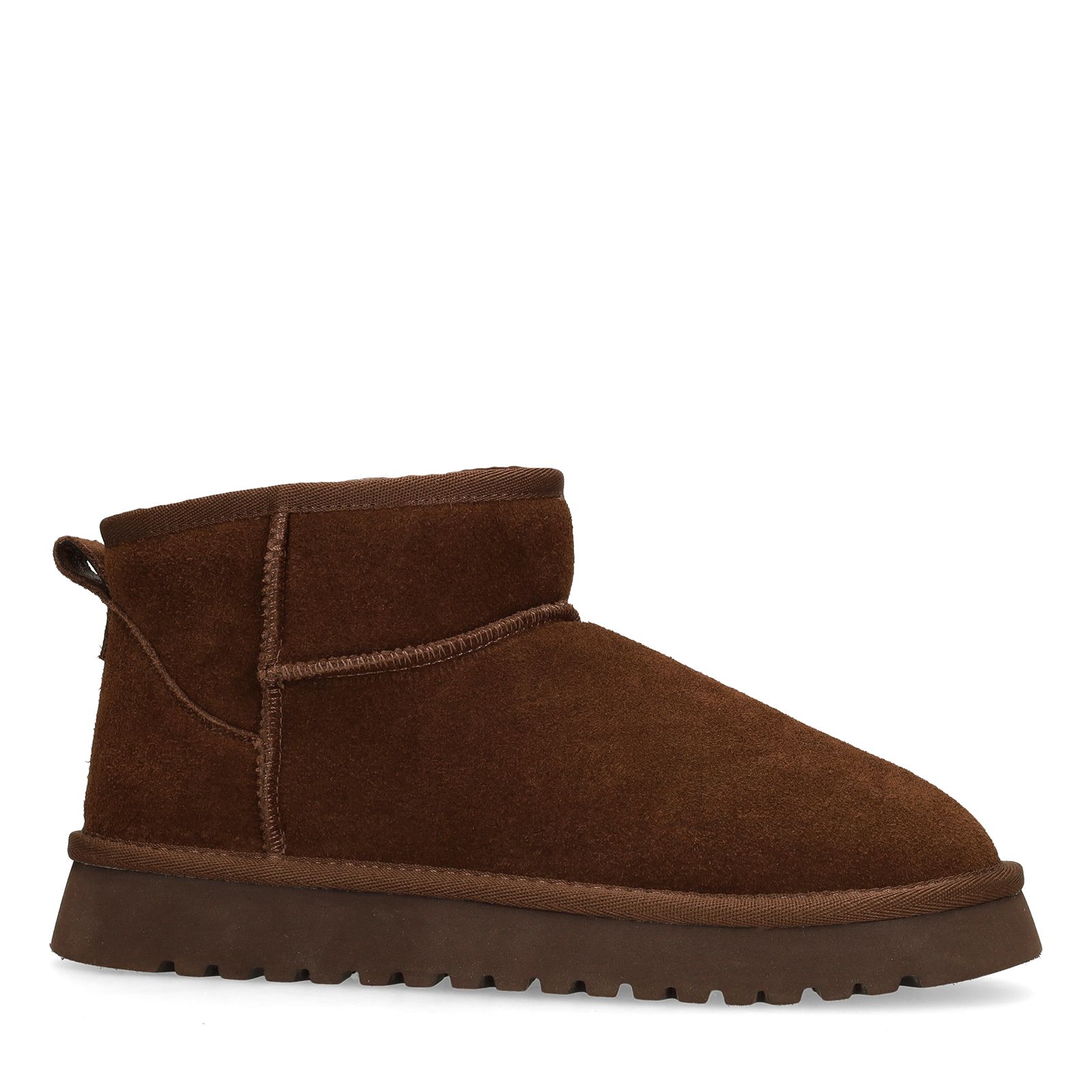 Donkerbruine suède snowboots
