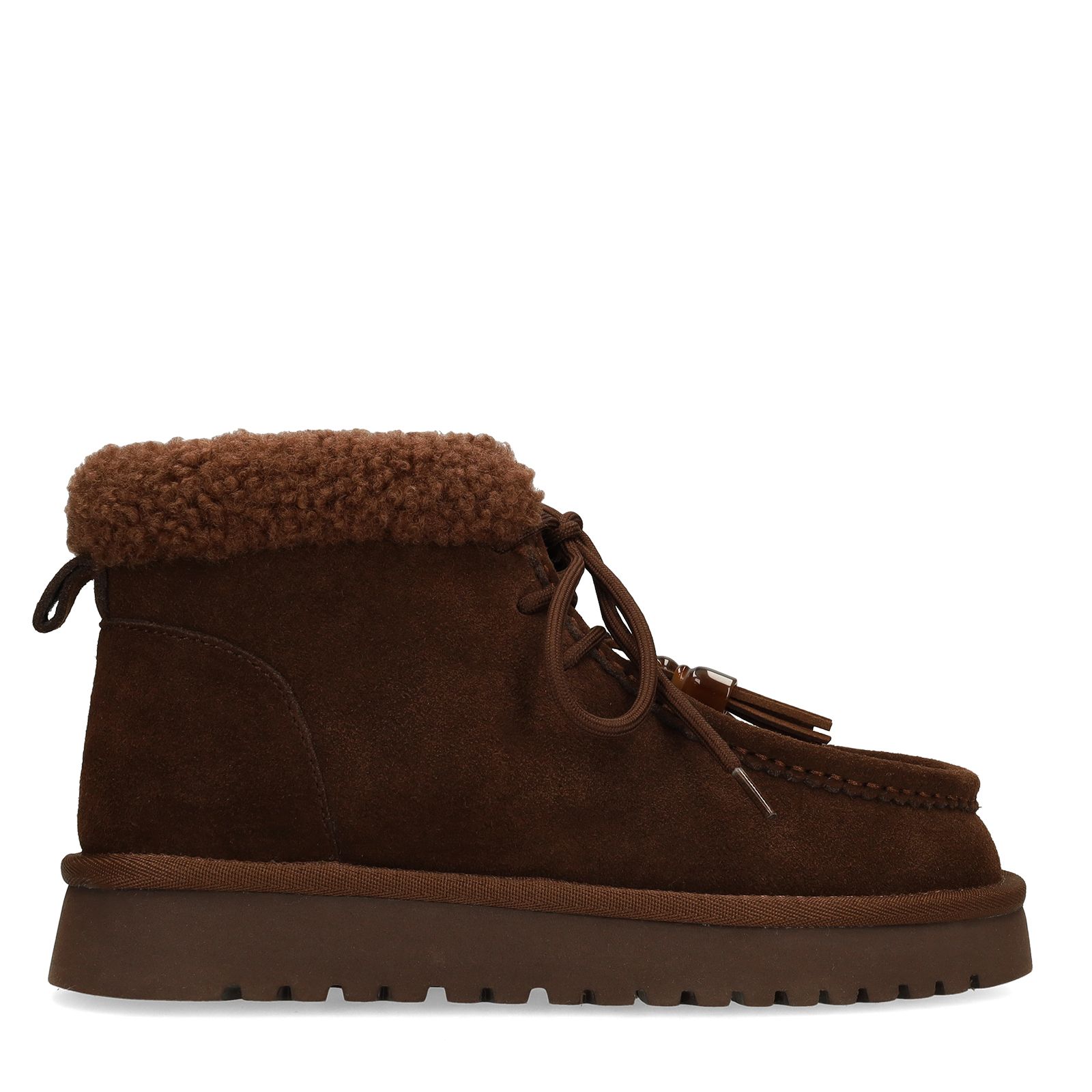 Donkerbruine suède snowboots