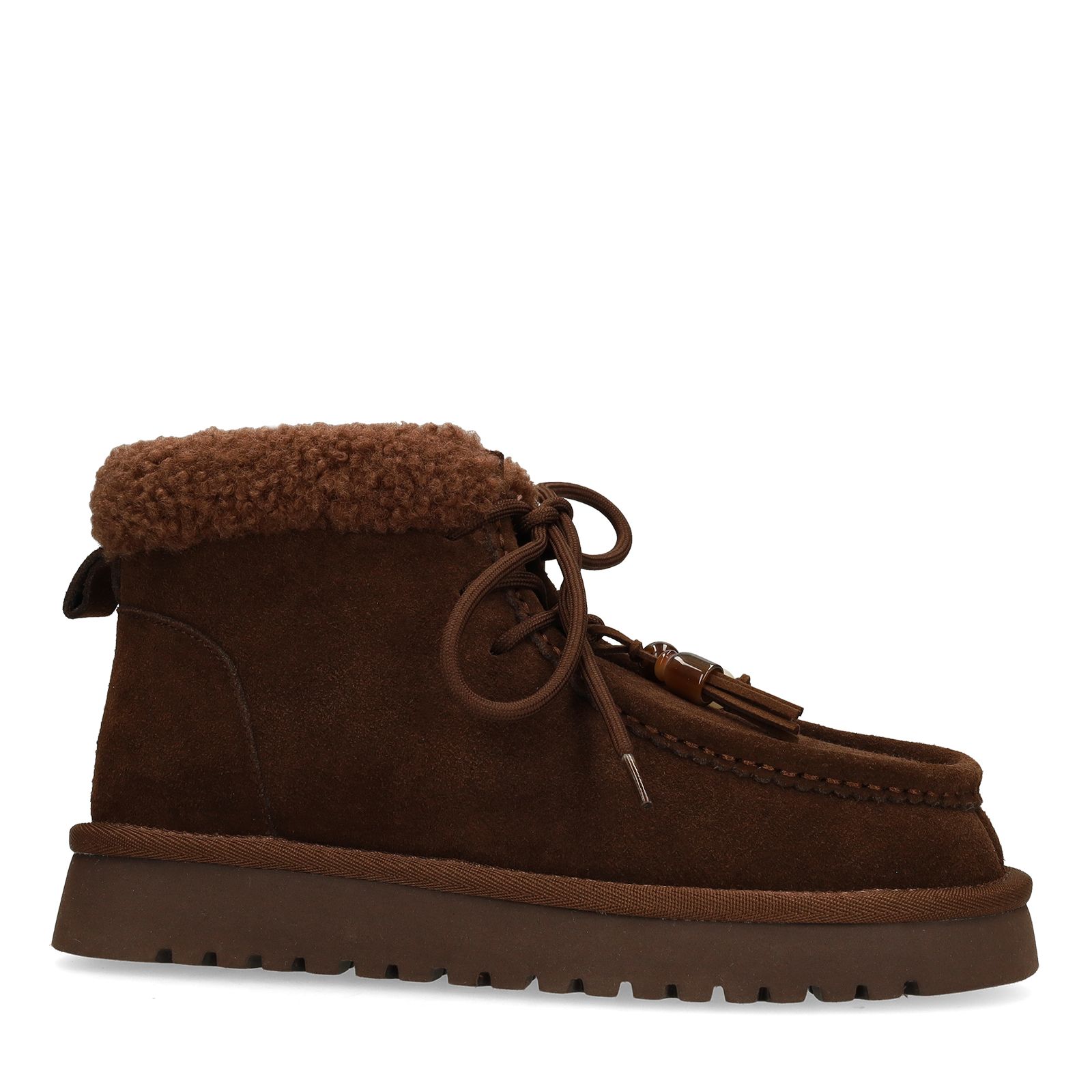Donkerbruine suède snowboots