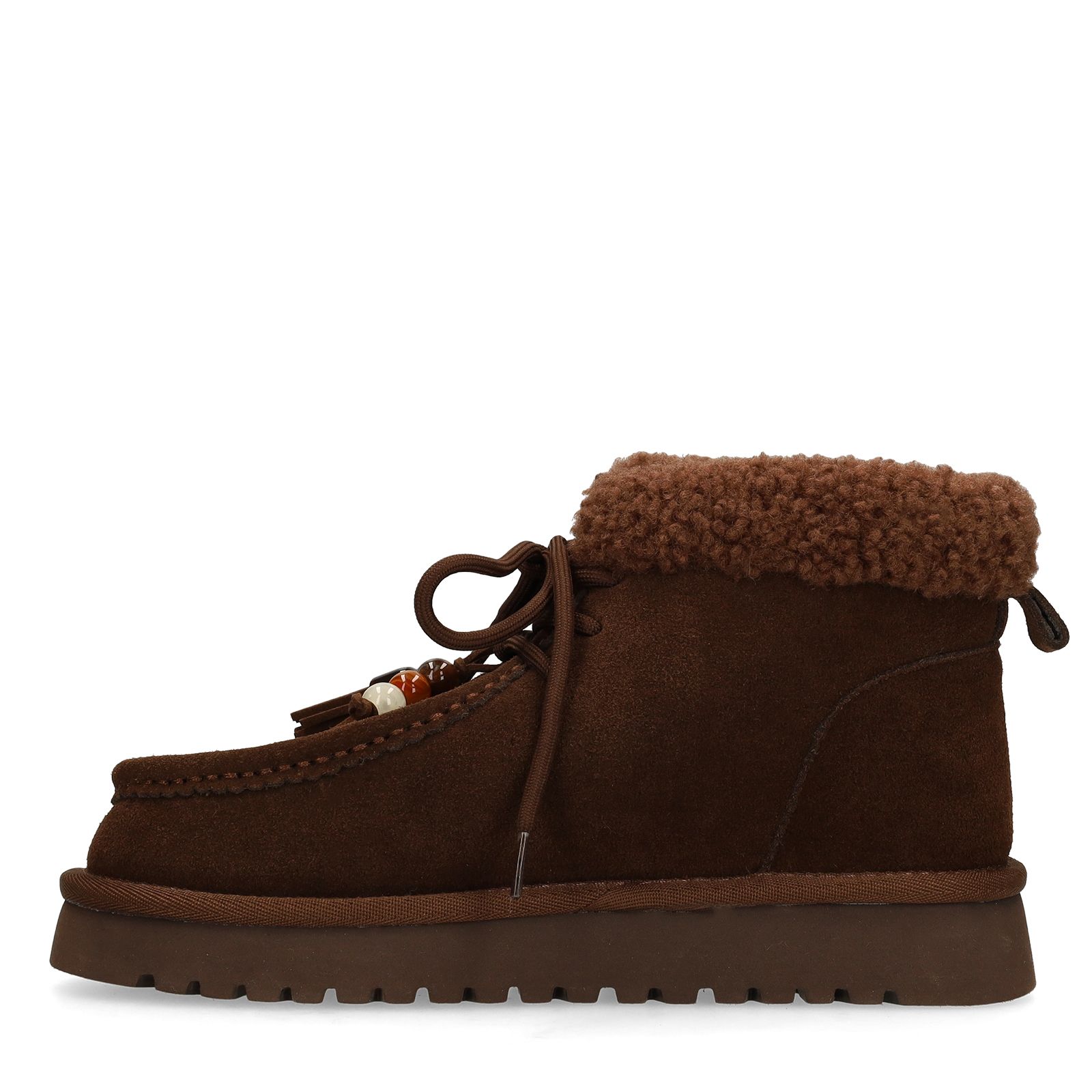 Donkerbruine suède snowboots