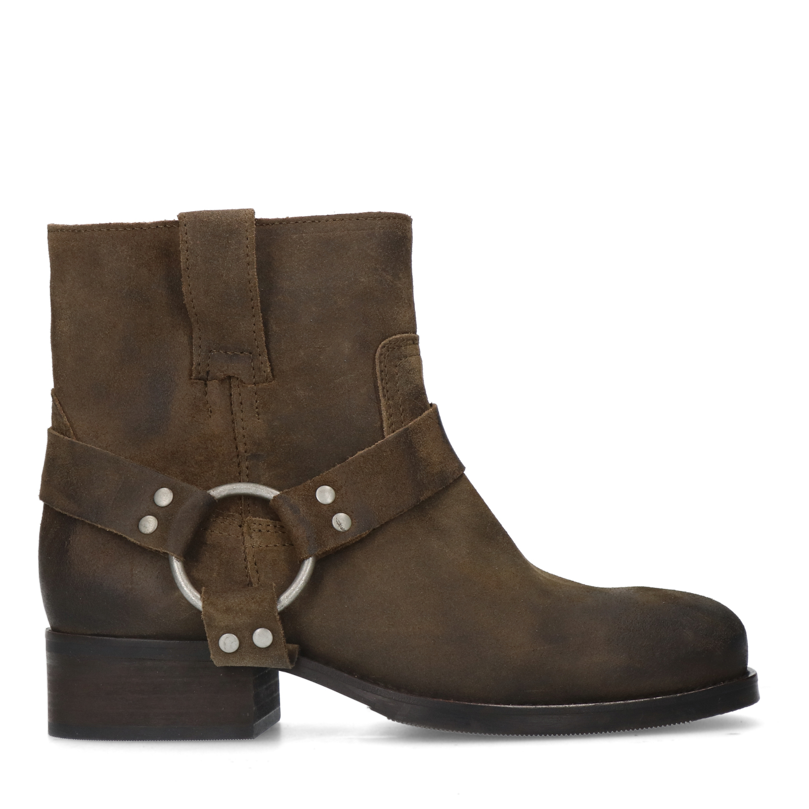Braune Biker Boots aus Veloursleder | Biker boots | Manfield 