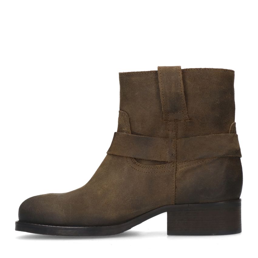 Bruine suède biker boots