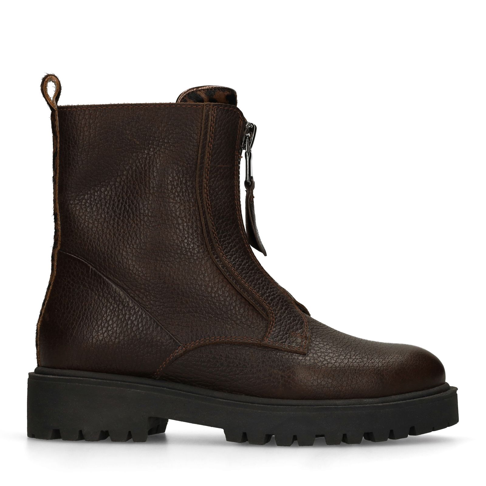 Dunkelbraune Lederstiefeletten