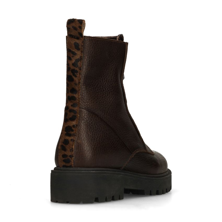 Dunkelbraune Lederstiefeletten