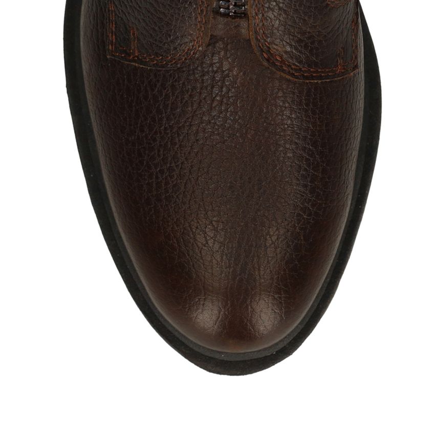 Dunkelbraune Lederstiefeletten