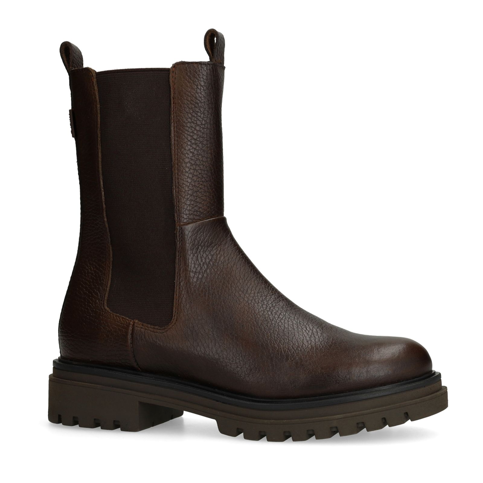 Bruine leren chelsea boots