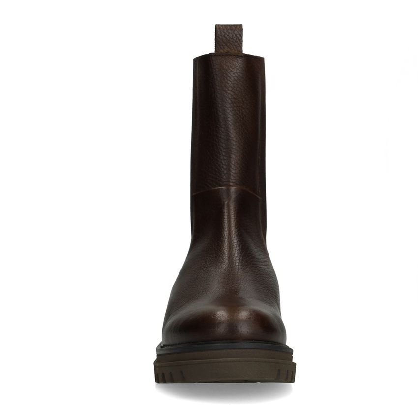 Bruine leren chelsea boots