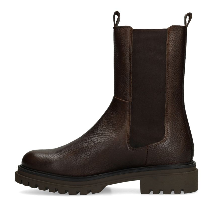 Bruine leren chelsea boots