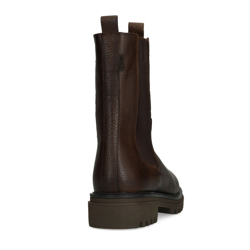 Bruine leren chelsea boots