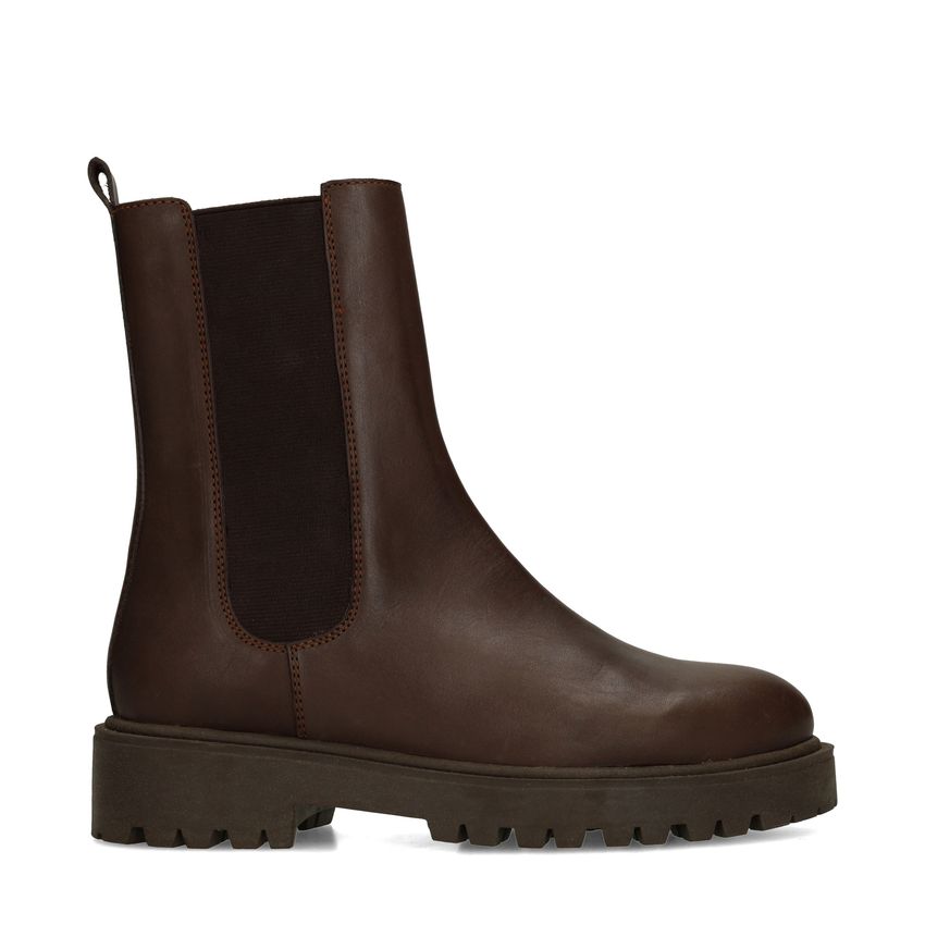 Braune Chelsea Boots aus Leder