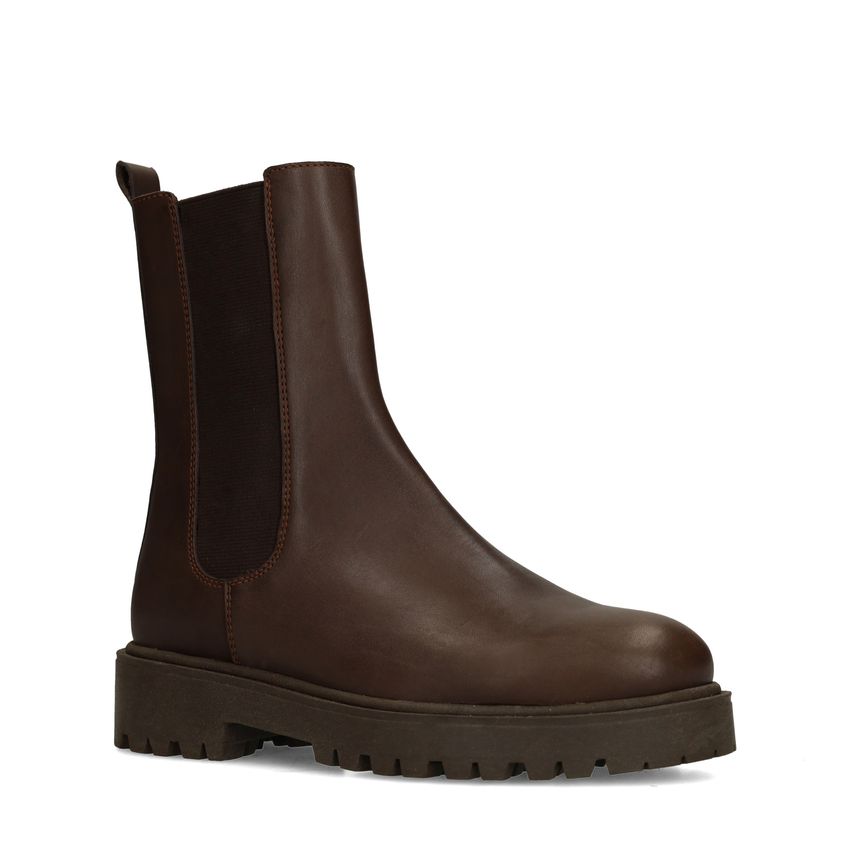 Braune Chelsea Boots aus Leder
