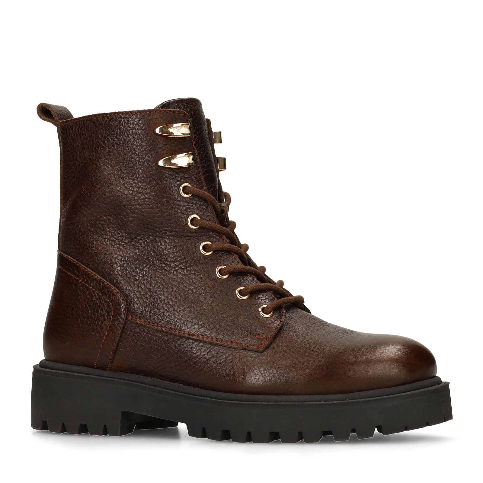 Braune Lederschnürboots