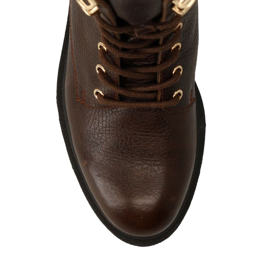 Braune Lederschnürboots