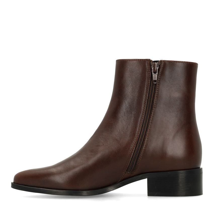 Dunkelbraune Lederstiefeletten