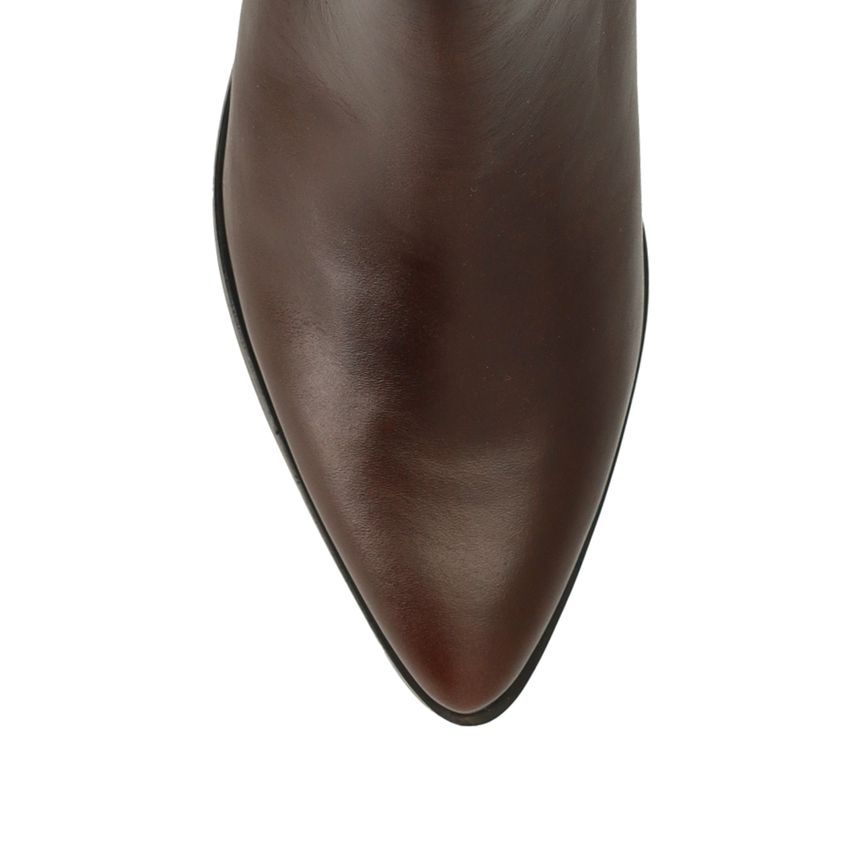 Dunkelbraune Lederstiefeletten