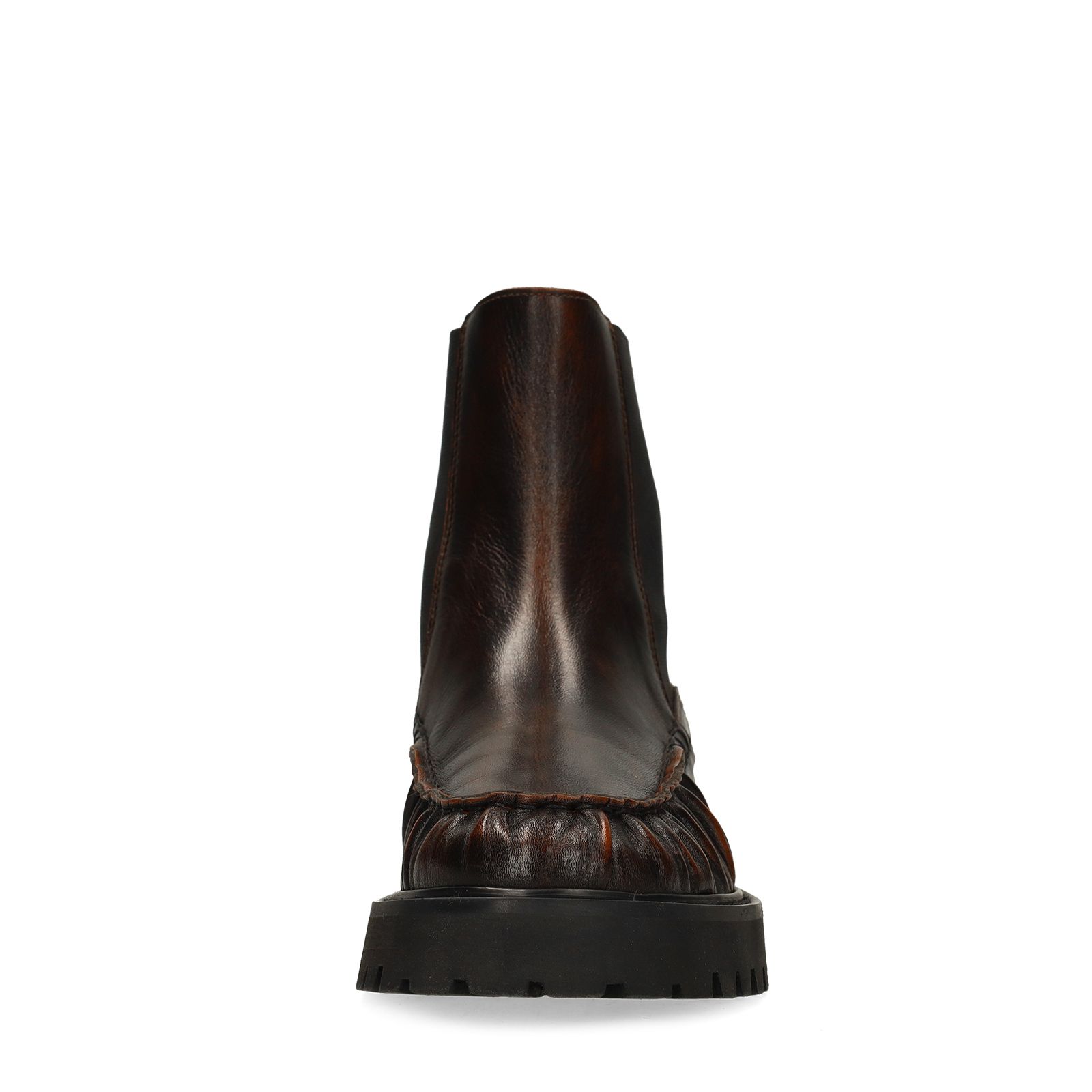 Dunkelbraune Chelsea Boots aus Leder