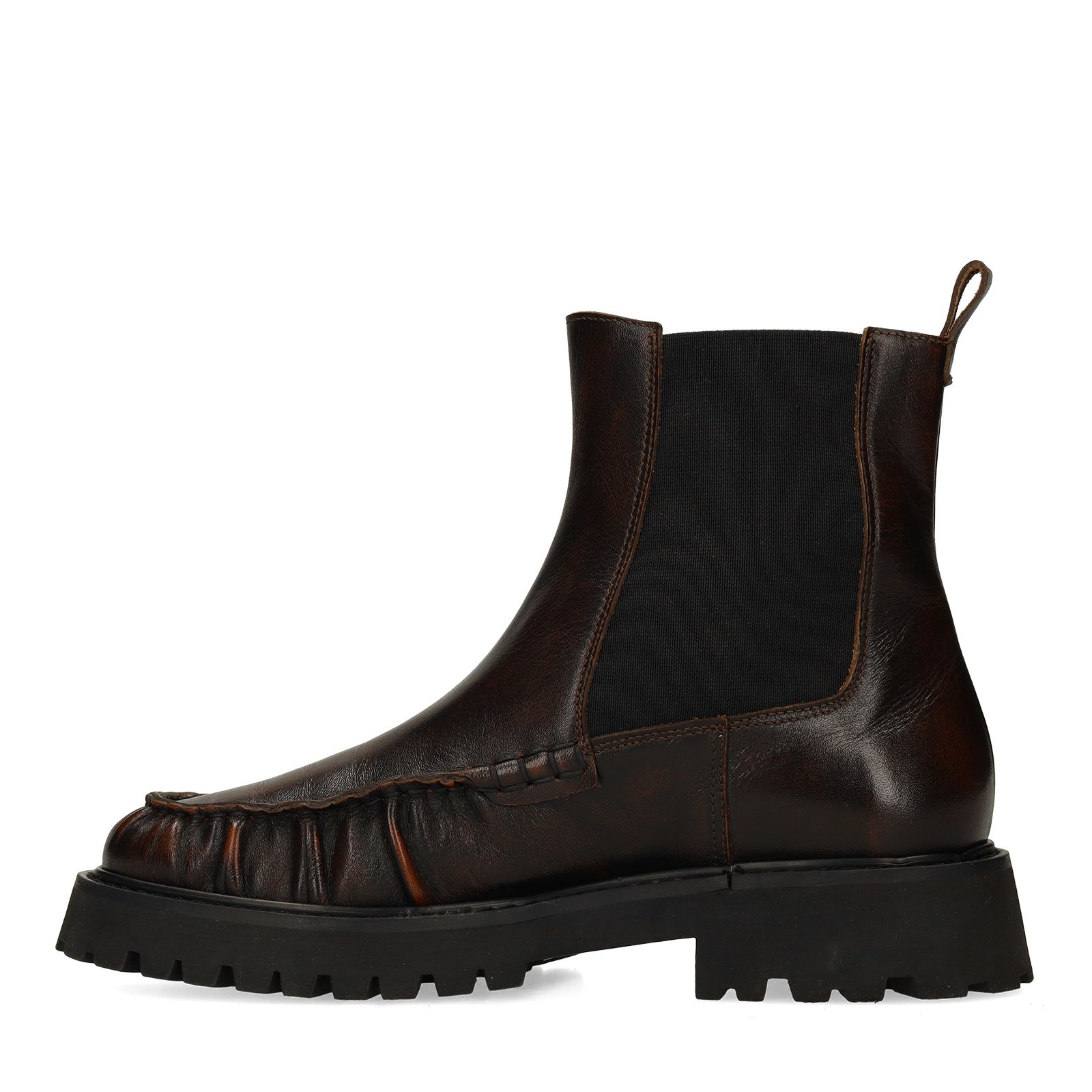 Dunkelbraune Chelsea Boots aus Leder