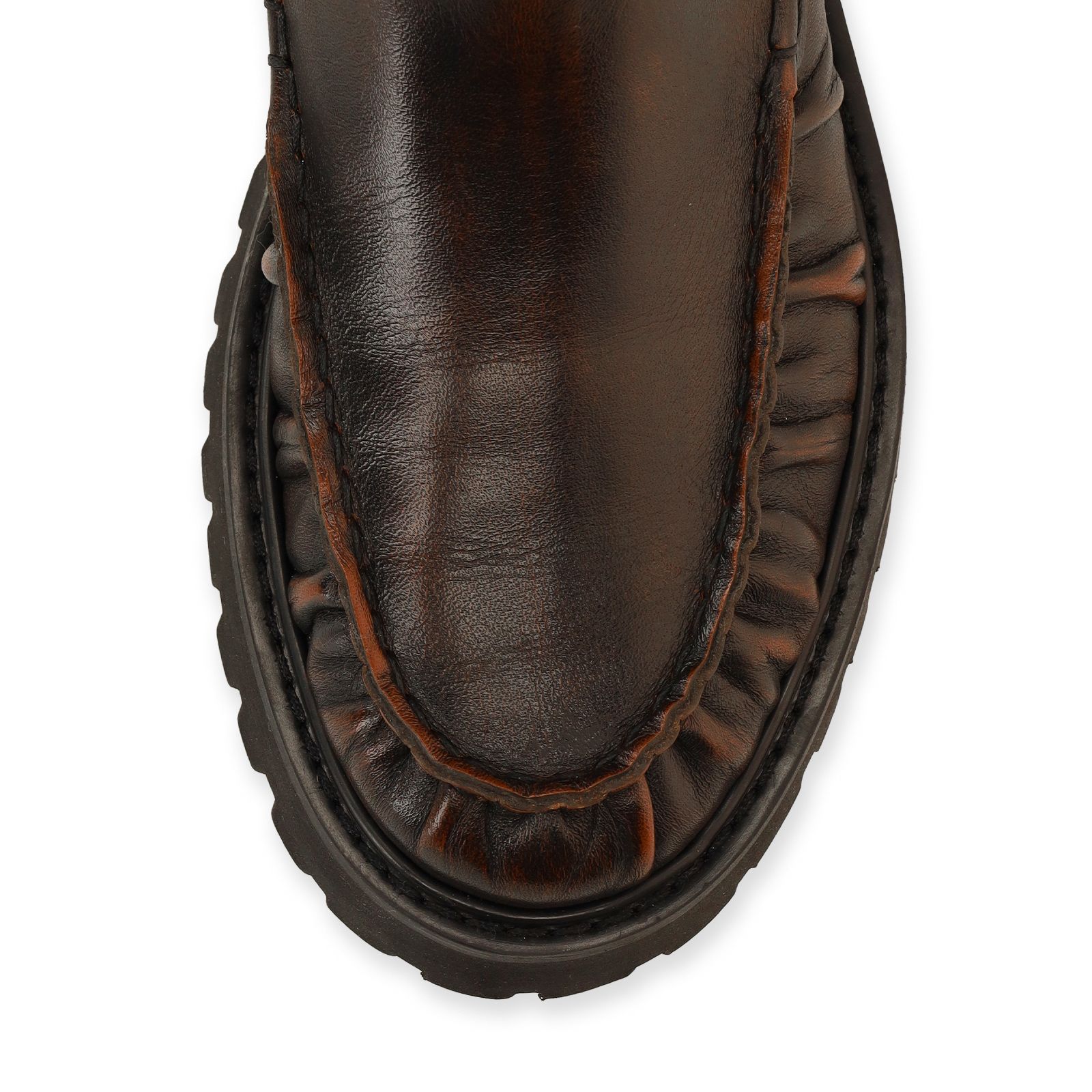Dunkelbraune Chelsea Boots aus Leder