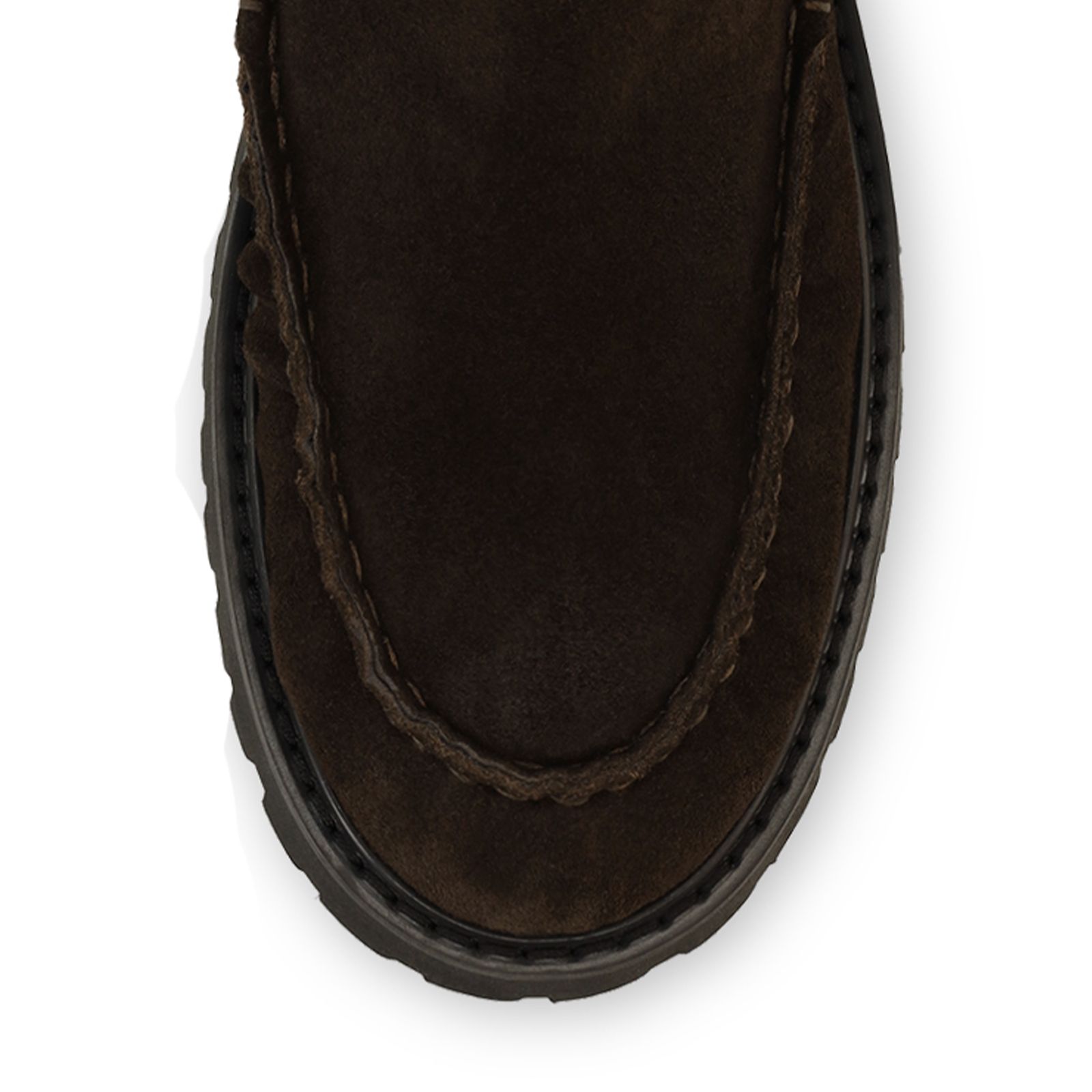Donkerbruine suède chelsea boots