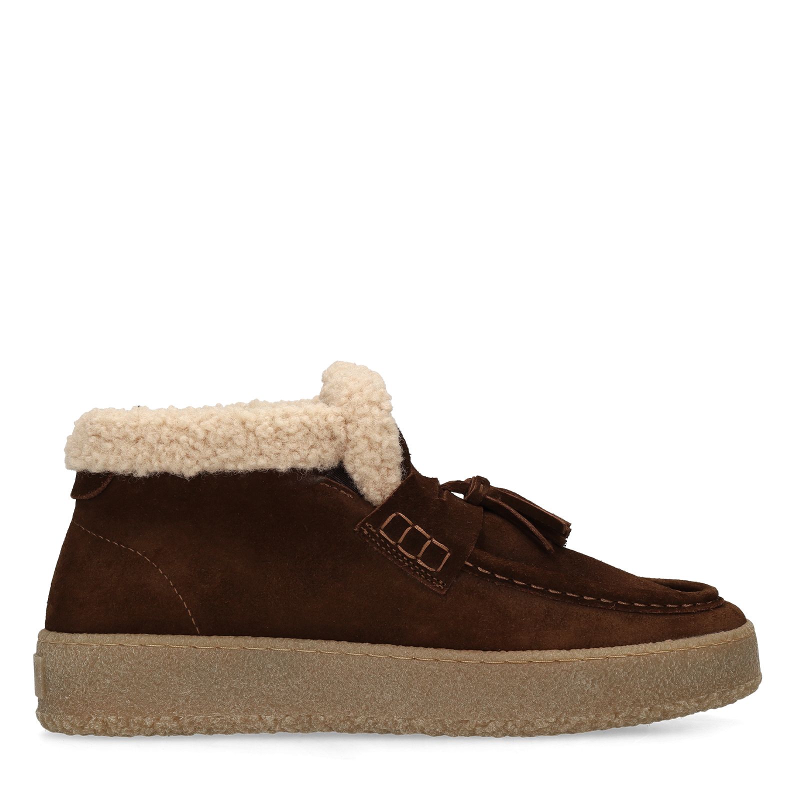 Braune Veloursleder-Boots