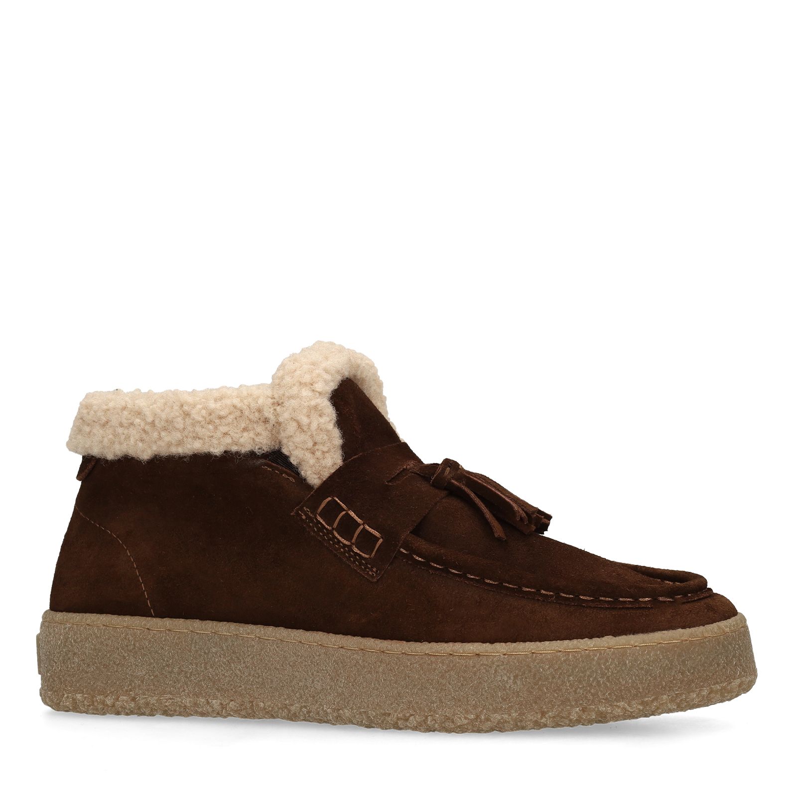 Braune Veloursleder-Boots