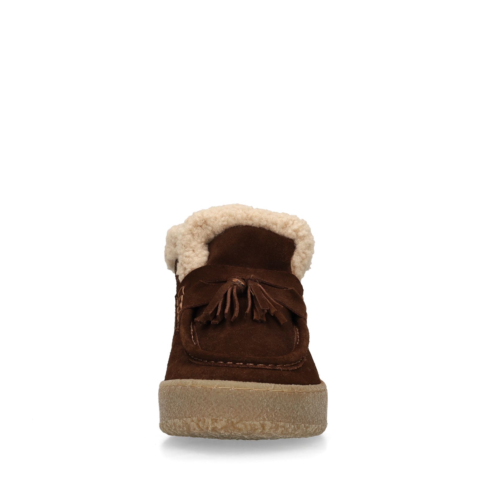 Braune Veloursleder-Boots