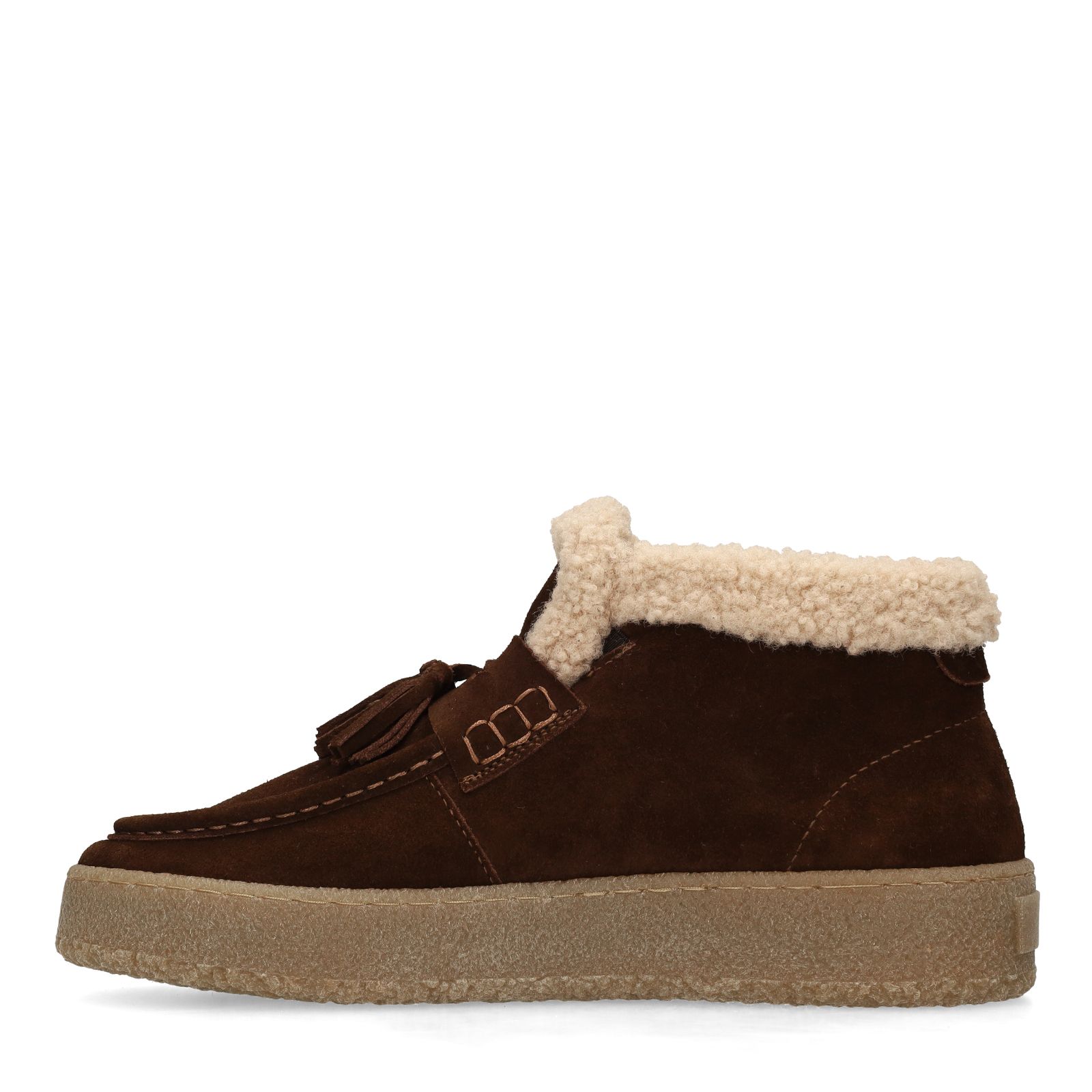 Braune Veloursleder-Boots