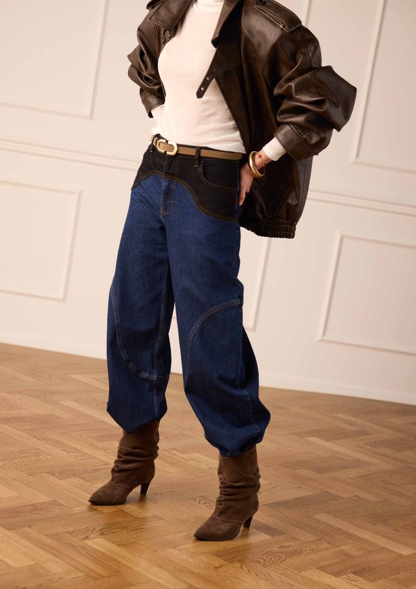 Bruine suède slouchy enkellaarsjes met hak