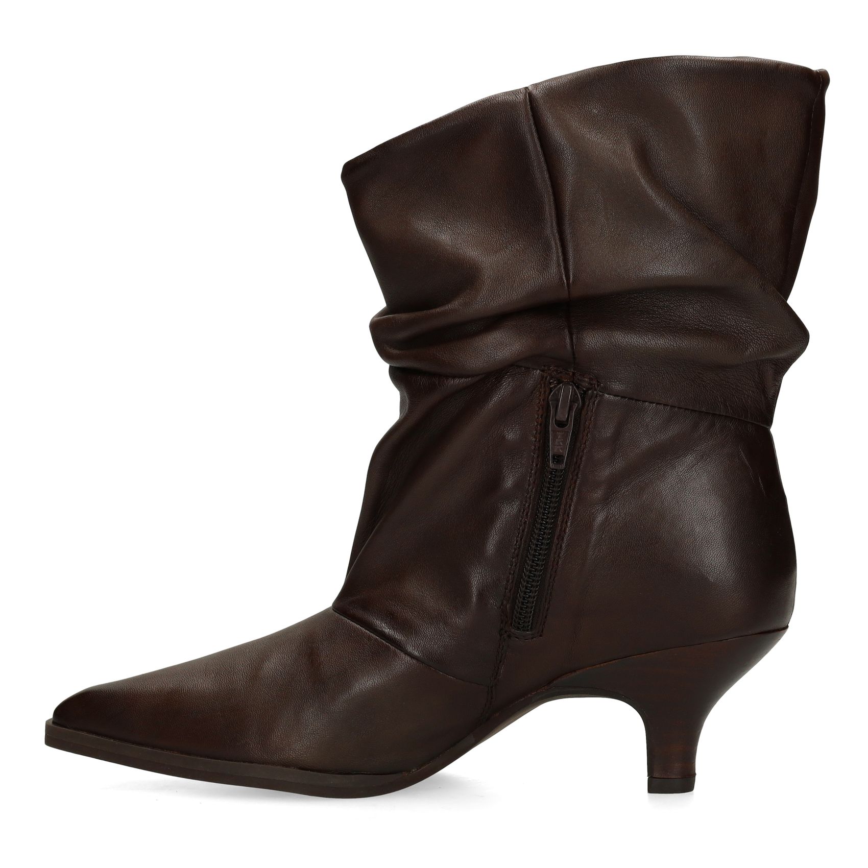 Dunkelbraune Slouchy Boots aus Leder
